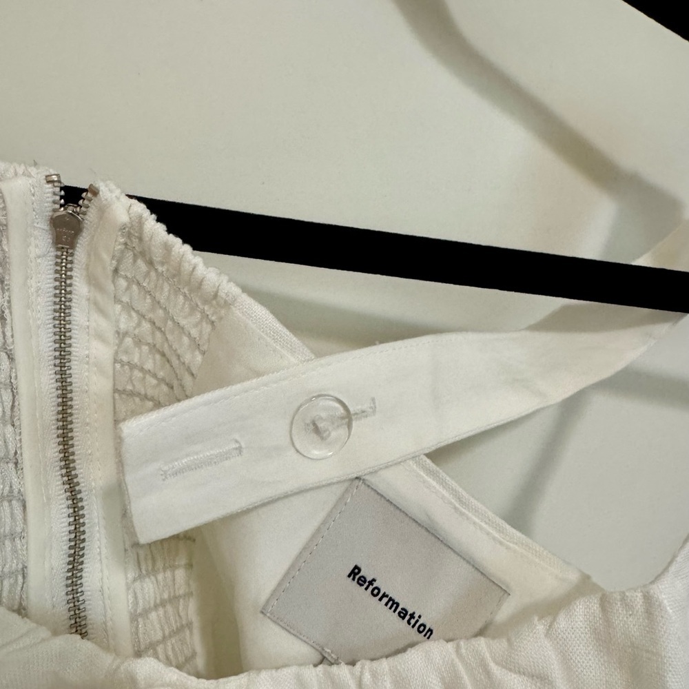 Reformation Daria Linen Dress White - Picture 7 of 7